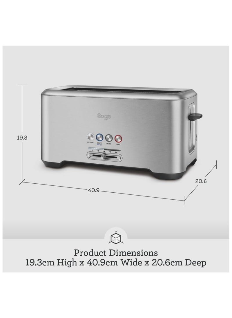 Sage - The 'A Bit More' Toaster 4 Slice, Brushed Stainless Steel - UAE Version, 2 Year Manufacturer Warranty