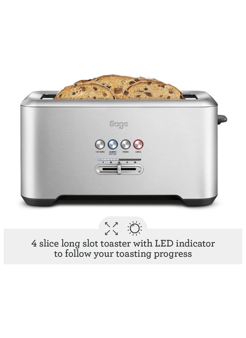 Sage - The 'A Bit More' Toaster 4 Slice, Brushed Stainless Steel - UAE Version, 2 Year Manufacturer Warranty