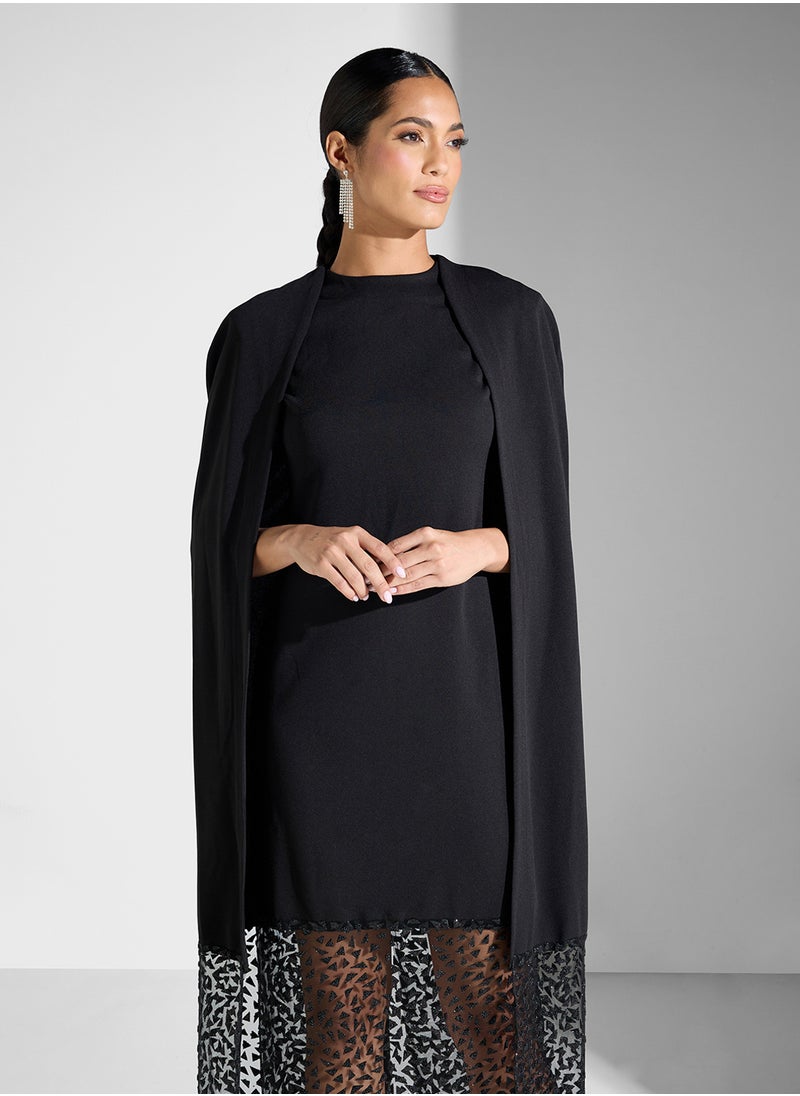 cape sleeve dress