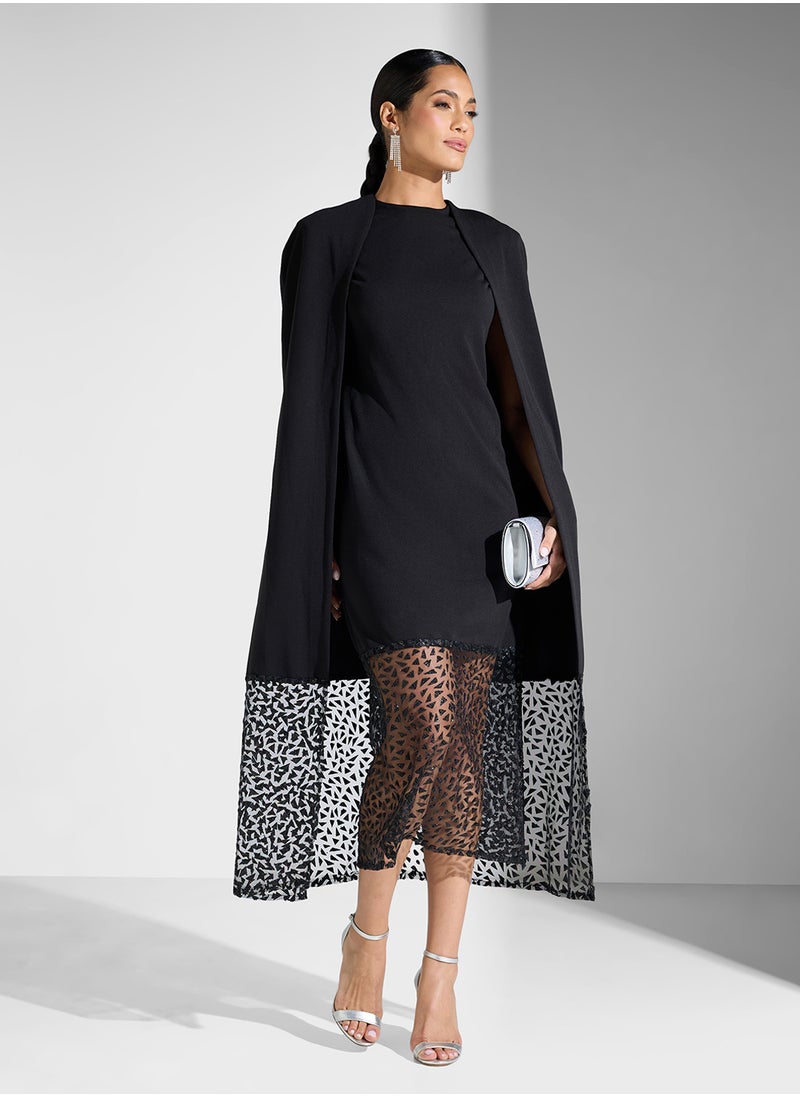 cape sleeve dress