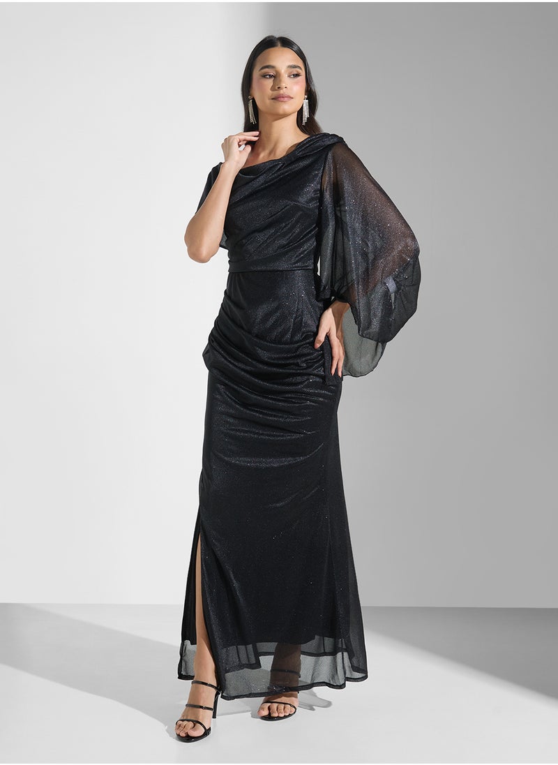 Asymmetric Sleeve Dress