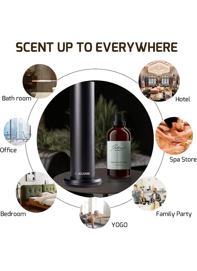 Jcloud Smart Scent Air Machine with Nebulizing Diffusion System for Home, Bluetooth Waterless Essential Oil Diffuser for Oils, Cold Air Technology Aromatherapy Diffuser for Large Room, Office, Black
