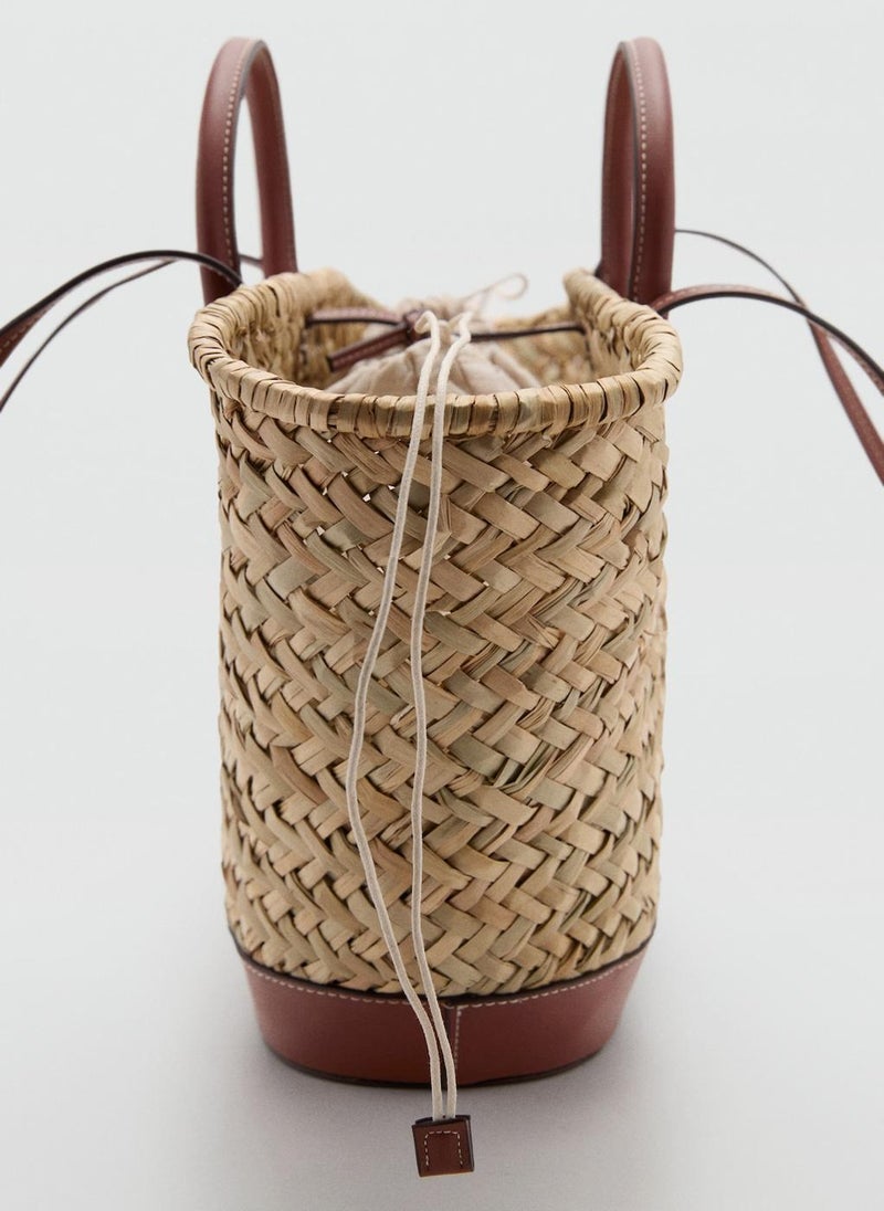 Large Double-Handle Natural Fibre Basket Tote
