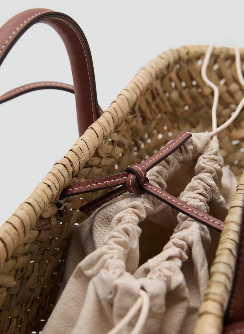 Large Double-Handle Natural Fibre Basket Tote
