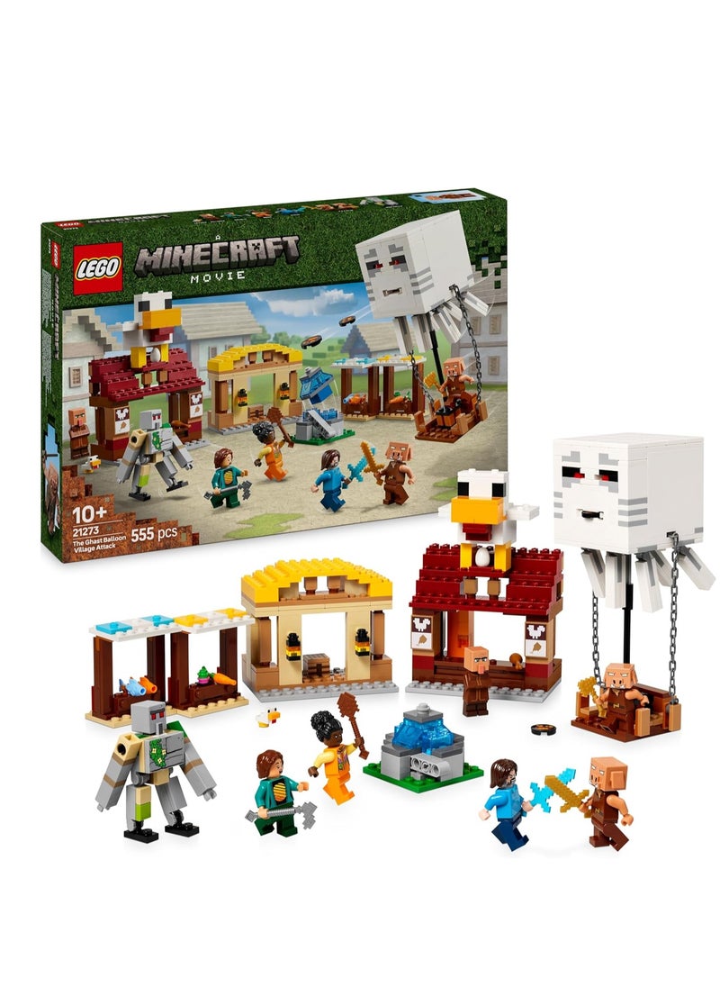 LEGO Minecraft The Ghast Balloon Village Attack Building Toy Set 21273