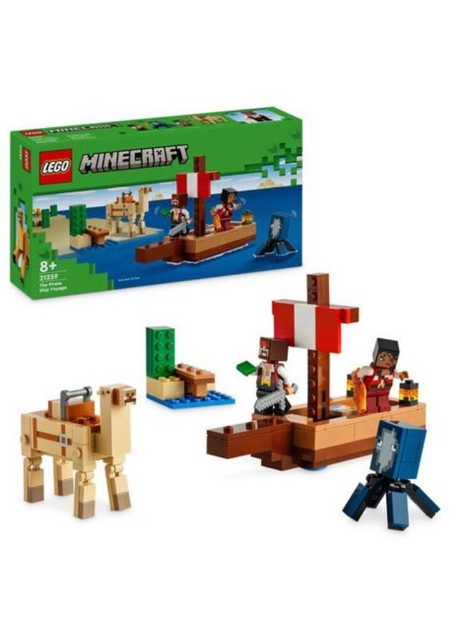 LEGO Minecraft The Pirate Ship Voyage Building Toy Set 21259