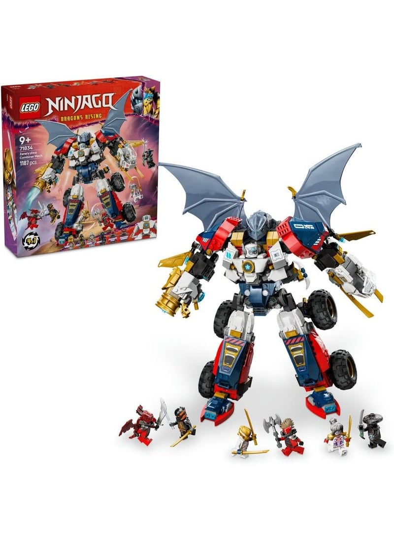 LEGO Ninjago Zane's Ultra Combiner Mech Building Toy Set 71834