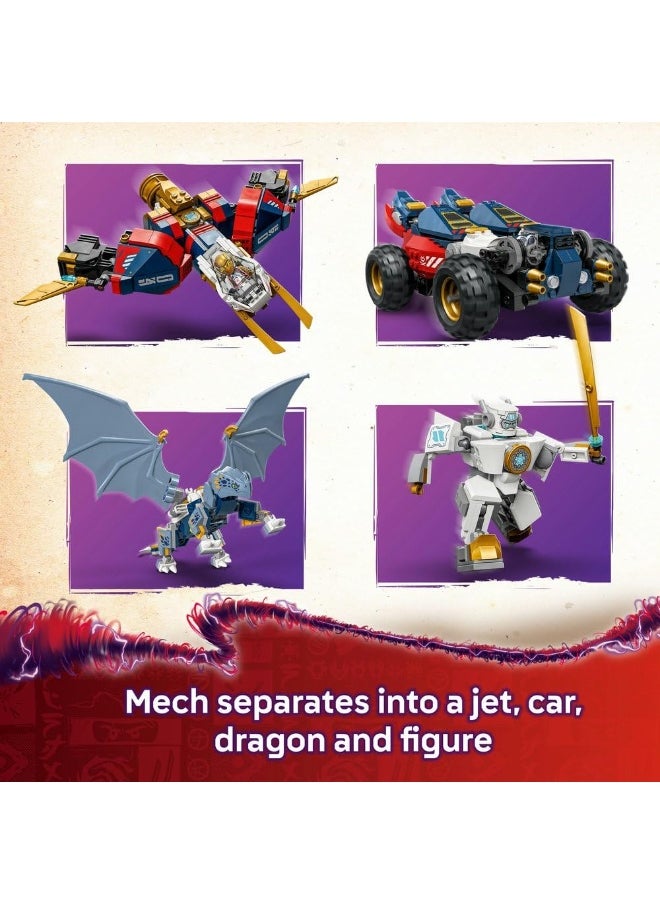 LEGO Ninjago Zane's Ultra Combiner Mech Building Toy Set 71834