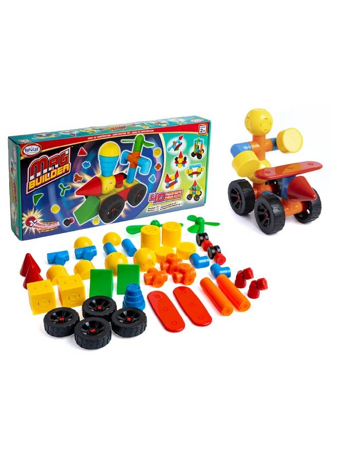 Mag Builder Building Toy Play Set, 40 Pieces