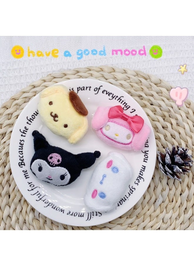 Spring And Summer Cute Animal Plush Brooch Student Cartoon Doll Japanese Bag Pendant Clothing Accessories-Color:melody Brooch