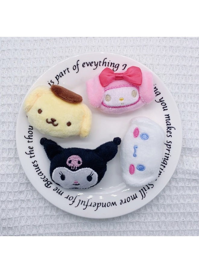 Spring And Summer Cute Animal Plush Brooch Student Cartoon Doll Japanese Bag Pendant Clothing Accessories-Color:melody Brooch