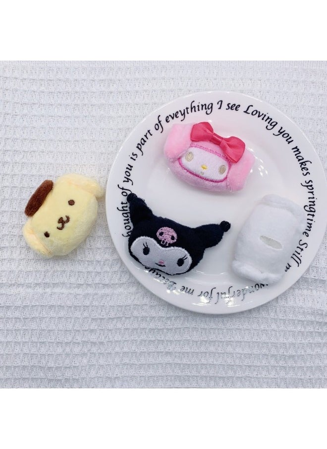 Spring And Summer Cute Animal Plush Brooch Student Cartoon Doll Japanese Bag Pendant Clothing Accessories-Color:melody Brooch