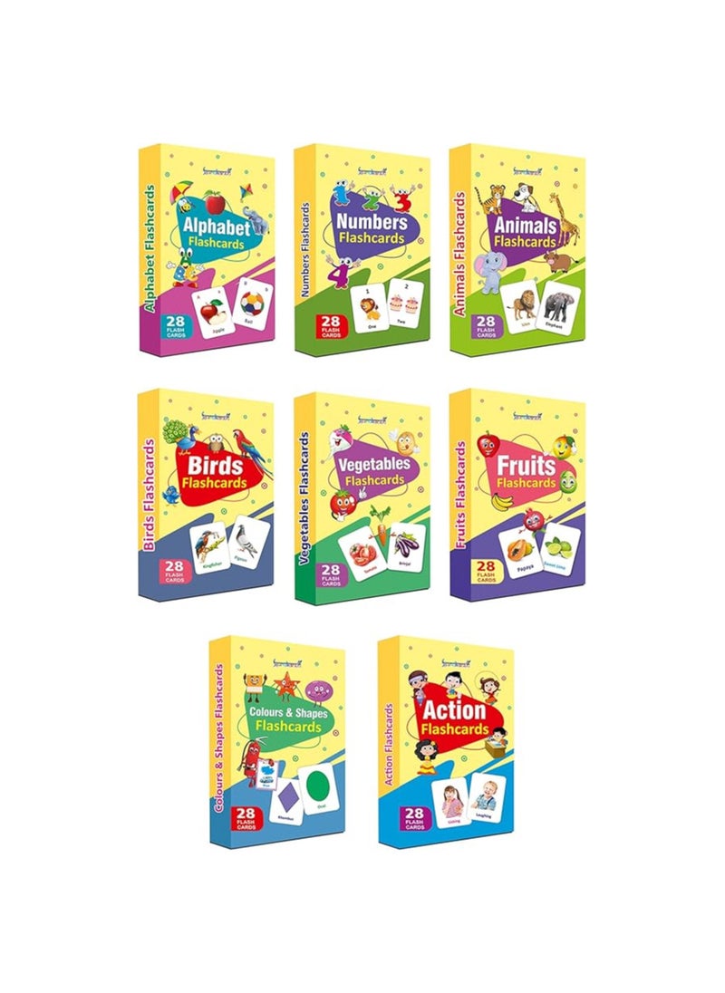 Flash Cards for Kids Early Learning Flash Cards 1 Year to 6 Years Babies (Combo Set of 7)