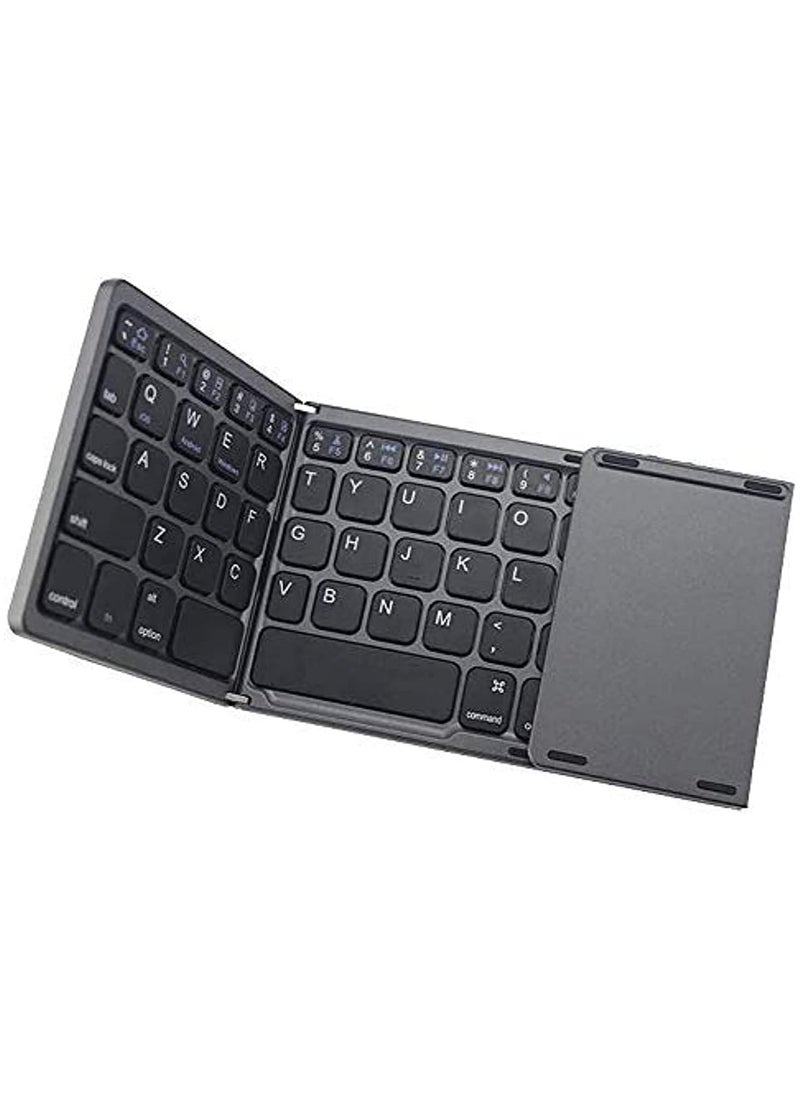 Ultra Thin Mini Bluetooth 3.0 Foldable Keyboard Wireless Folding BT With Touchpad Keyboard compatible with Tablet PC Laptop Mobilephone