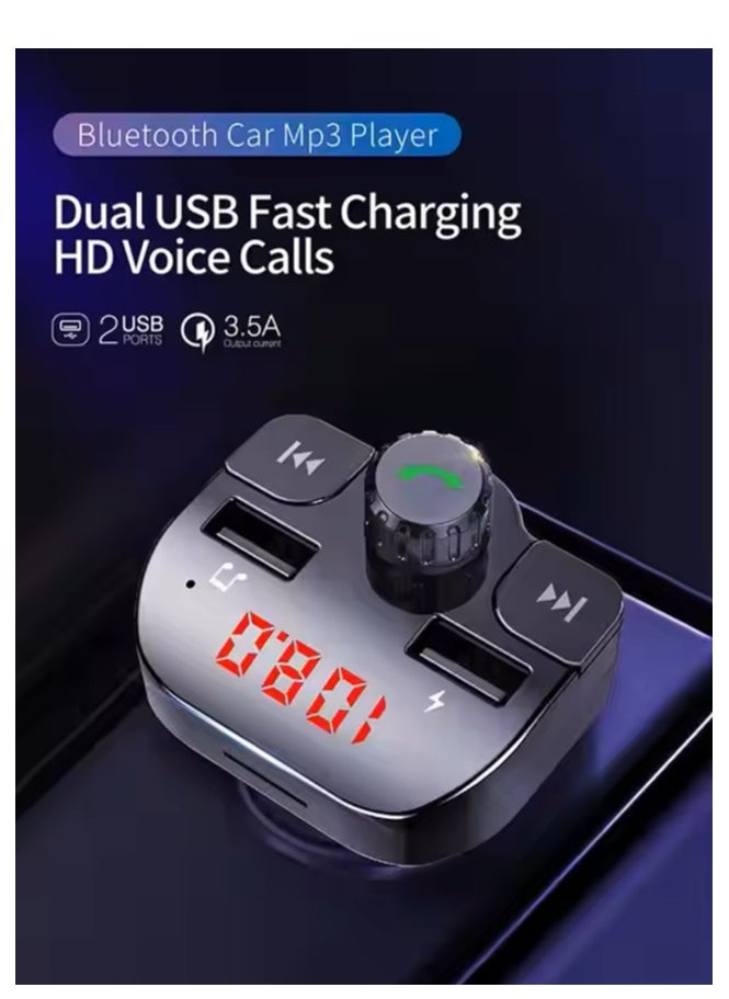 Wireless FM Transmitter Car Bluetooth Speaker Mp3 Player Handsfree Kit