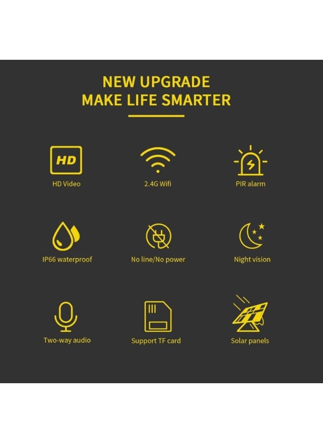 RBX-S10 5MP Solar/Battery-Powered 4G Security Camera – 1080P Resolution, 360° PTZ, Full Color Night Vision, IP65 Waterproof, Two-Way Audio, App Connectivity, TF Card/Cloud Storage, 4x2600mAh Battery, Solar Powered Outdoor Wireless Camera, Solar Security Camera, Wireless Solar Camera for All-Terrain Use, Ring Camera Solar Panel, Reolink Solar Camera, Eufy Solar Camera, Outdoor Surveillance Camera with Solar Power, Wireless Solar Security Camera, 4G Solar Camera Outdoor，Just 4G