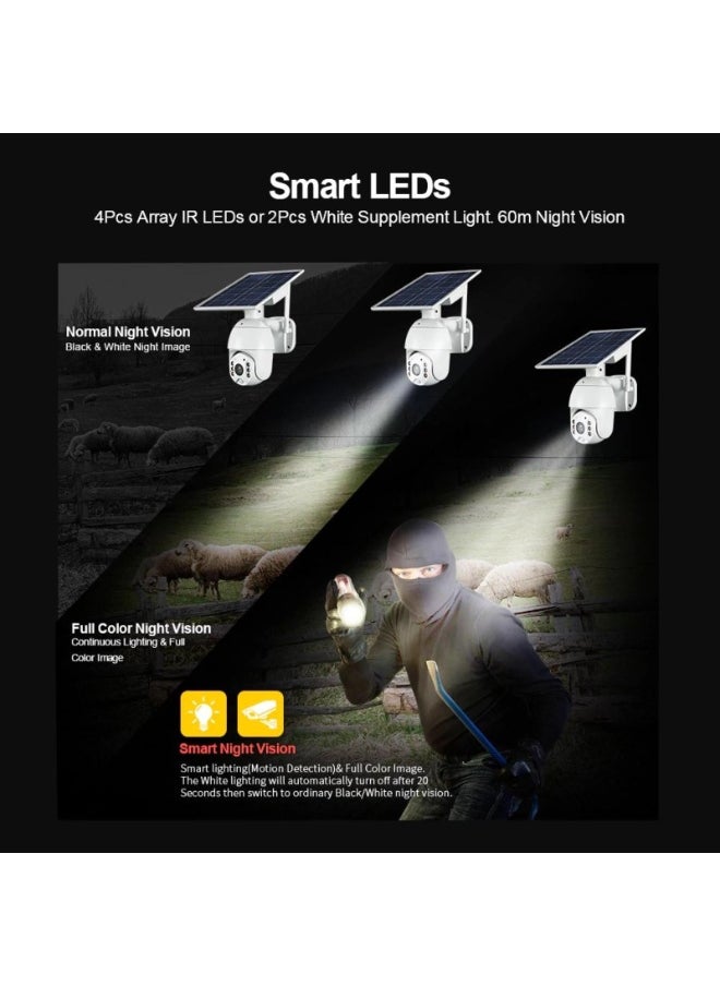 RBX-S10 5MP Solar/Battery-Powered 4G Security Camera – 1080P Resolution, 360° PTZ, Full Color Night Vision, IP65 Waterproof, Two-Way Audio, App Connectivity, TF Card/Cloud Storage, 4x2600mAh Battery, Solar Powered Outdoor Wireless Camera, Solar Security Camera, Wireless Solar Camera for All-Terrain Use, Ring Camera Solar Panel, Reolink Solar Camera, Eufy Solar Camera, Outdoor Surveillance Camera with Solar Power, Wireless Solar Security Camera, 4G Solar Camera Outdoor，Just 4G