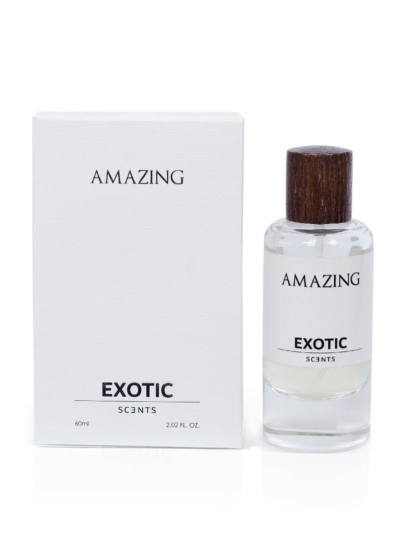 Exotic Scents Amazing Eau de Parfume - 60ml |Woody & Floral Fragrance, Long Lasting