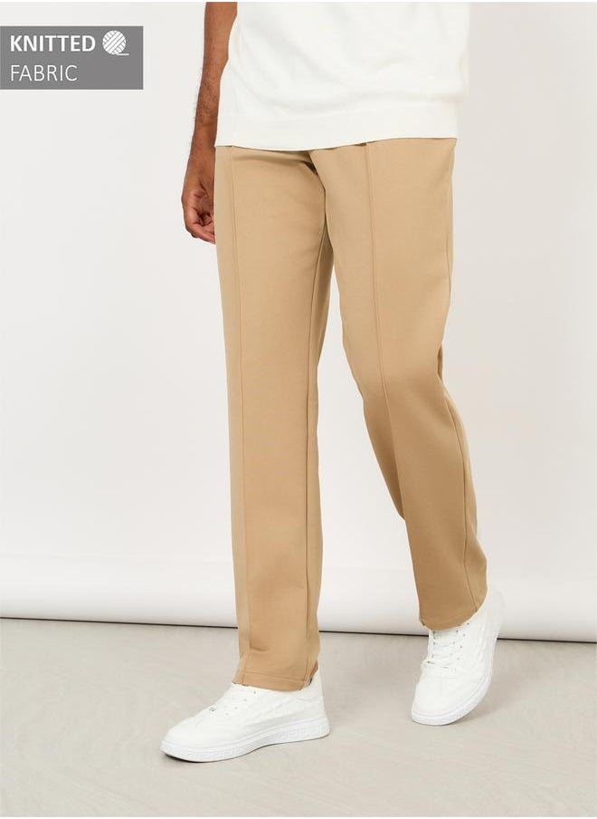 Front Pintuck Knit Trousers