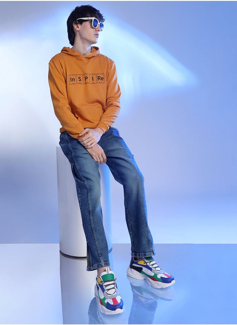 Men's Mustard Yellow Inspire Hoodie With Kangaroo Pocket