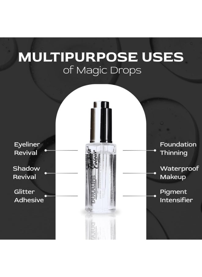 Duraline Makeup Mixing Liquid Long Lasting Water Resistant Fixer for Makeup & Eyeliner Transparent 6ml