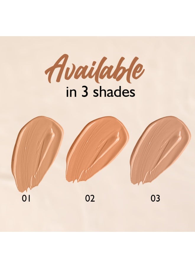 Lightweight Mousse Foundation Matte Finish Oil Free Longwear Smooth Texture 30gm Shade 01