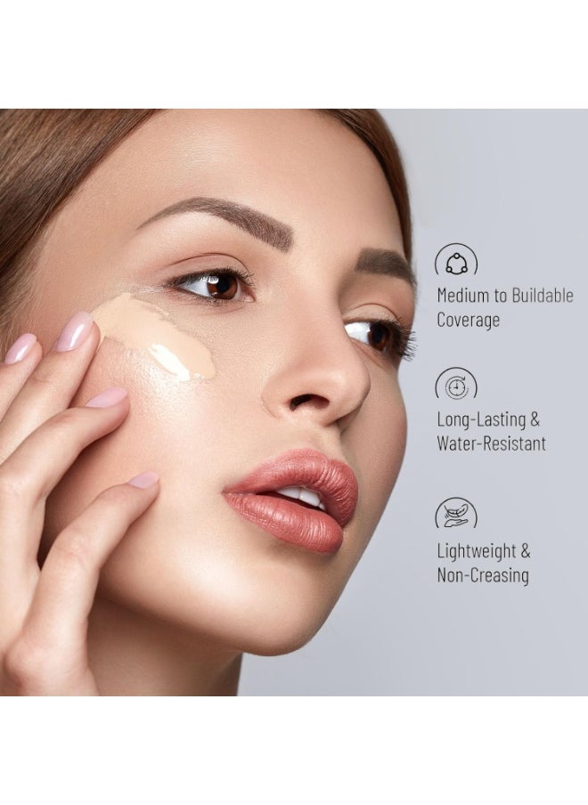 Lightweight Mousse Foundation Matte Finish Oil Free Longwear Smooth Texture 30gm Shade 01