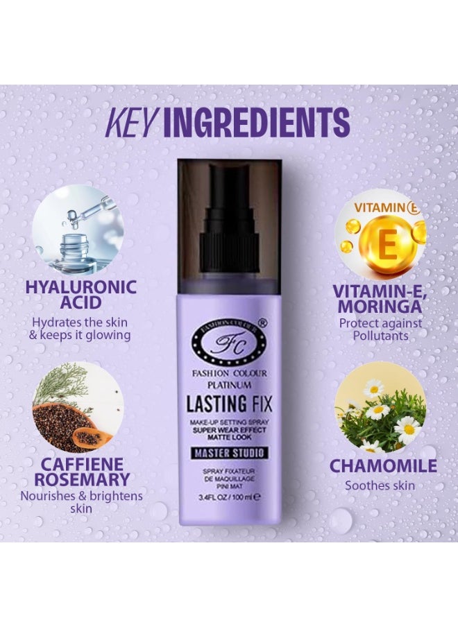 Makeup Setting Spray II Lasting Fix, Super Wear, Matte Look, Waterproof, 100ml