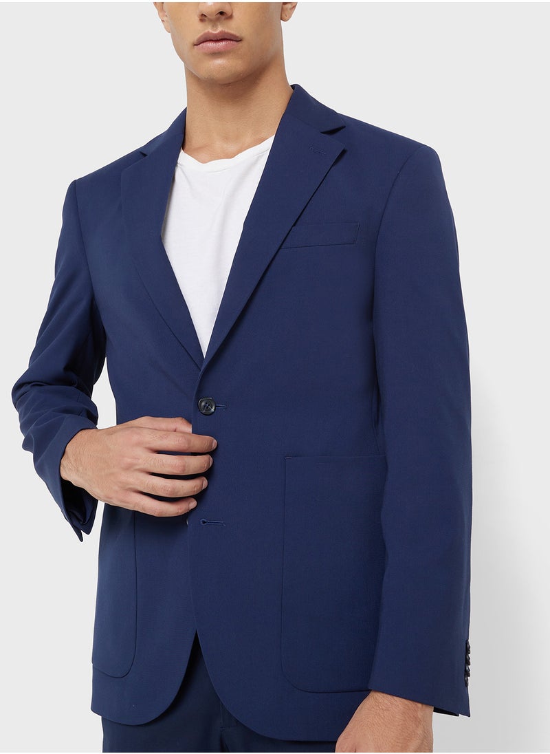 Topman oversized suit jacket in blue