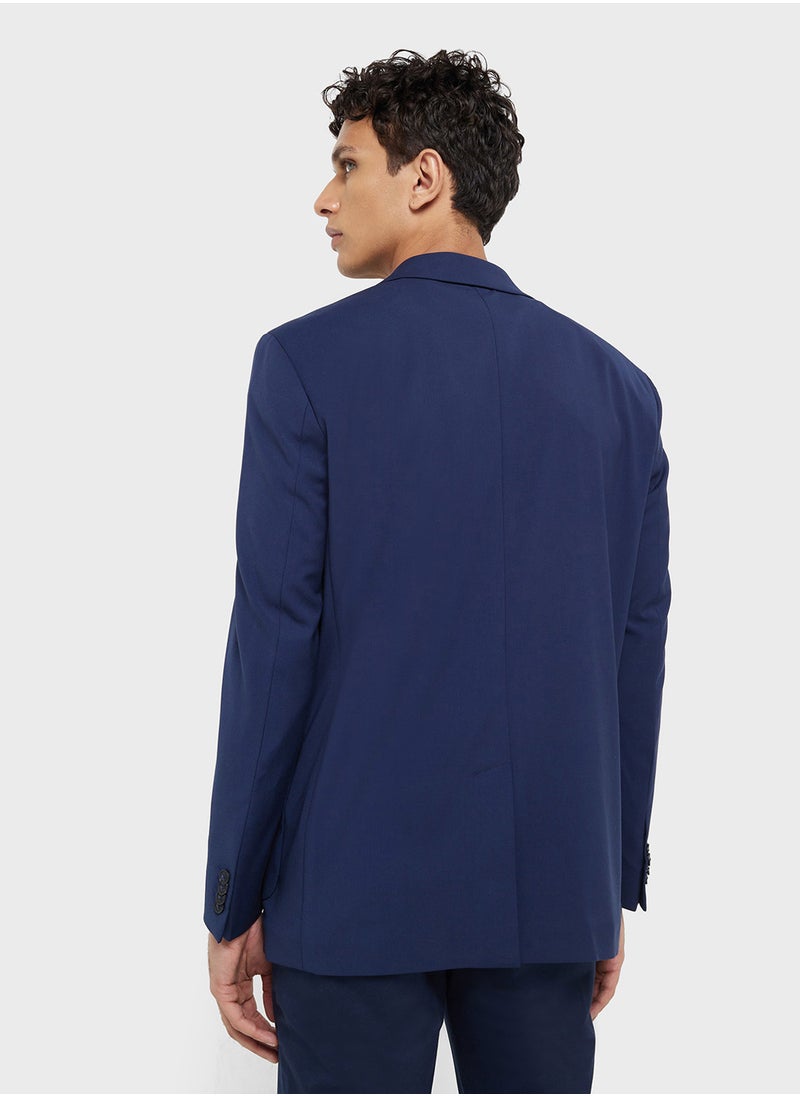 Topman oversized suit jacket in blue