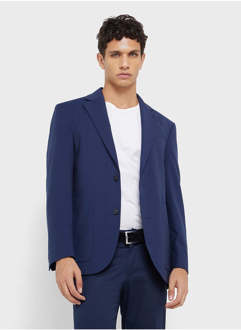 Topman oversized suit jacket in blue