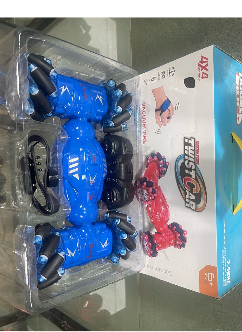 16 Channel RC Stunt Car 4WD Twist Remote Control Cars RC Watch Gesture Sensor Electric Toy for Indoor and Outdoor