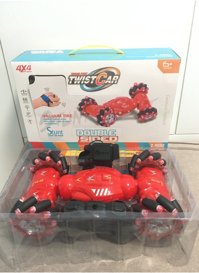 16 Channel RC Stunt Car 4WD Twist Remote Control Cars RC Watch Gesture Sensor Electric Toy for Indoor and Outdoor