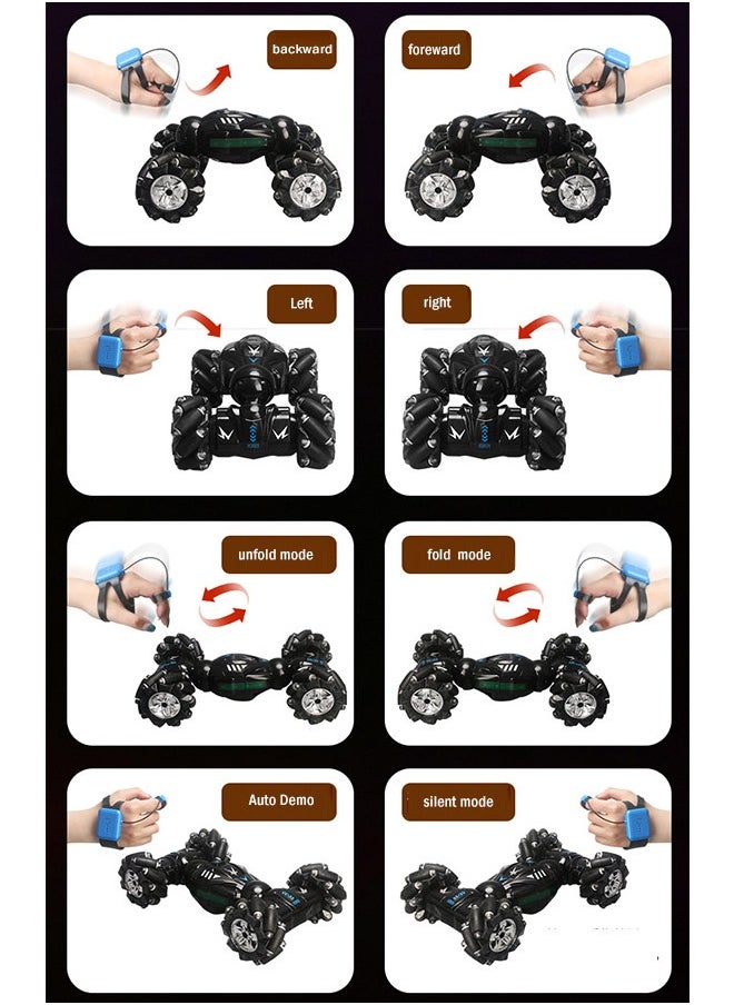 16 Channel RC Stunt Car 4WD Twist Remote Control Cars RC Watch Gesture Sensor Electric Toy for Indoor and Outdoor