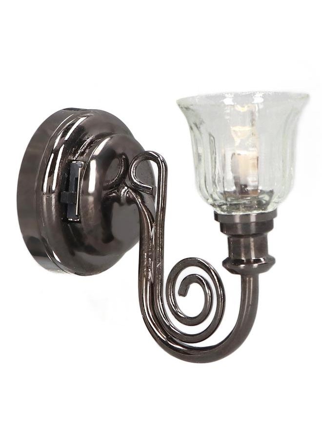1:12 Dollhouse Wall Lamp LED Warm Lighting Vintage Look Metal Dollhouse Miniature Wall Sconce with Battery