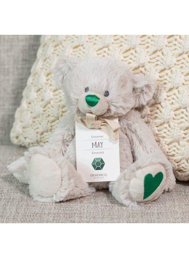 DEMDACO Dreamer Green Emerald Color Heart May Birthstone 8.5 inch Children's Plush Stuffed Animal Toy