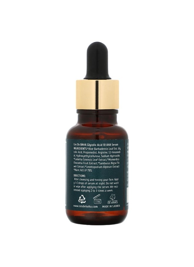 Cos De BAHA, G, Glycolic Acid 10 AHA Serum, 1 fl oz (30 ml)