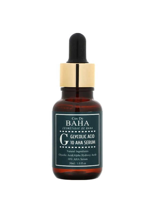 Cos De BAHA, G, Glycolic Acid 10 AHA Serum, 1 fl oz (30 ml)