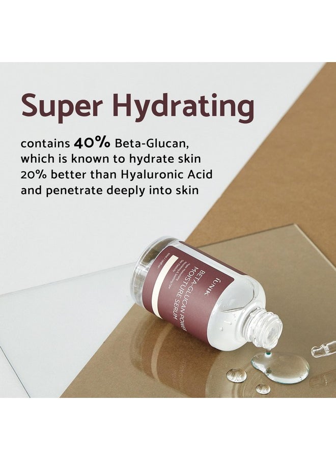 IUNIK Beta-Glucan Power Deep Moisture Vegan Serum 400,000 ppm Intense Hydration Mushroom Yeast Extracts Naturally-derived - Dry Mature Sagging Sensitive Skin Cell Regenerating Lifting Korean Skincare