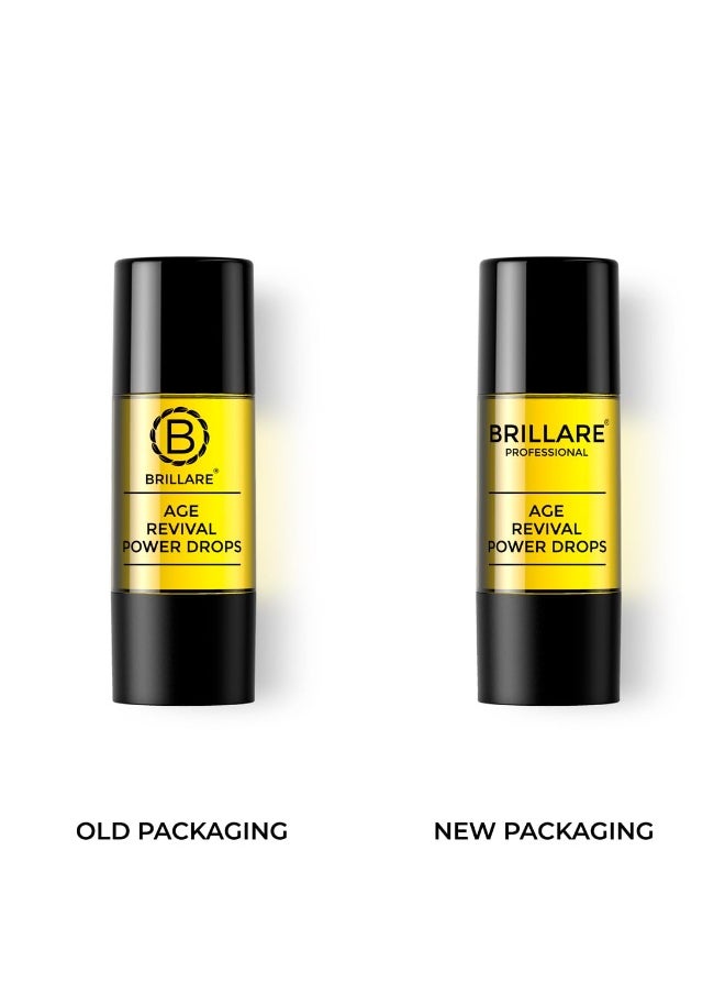 Professional Age Revival Power Drops, 100% Natural Face Serum With Aragn Oil, Rose and Bakuchioil (15 ML), Zero Chemicals