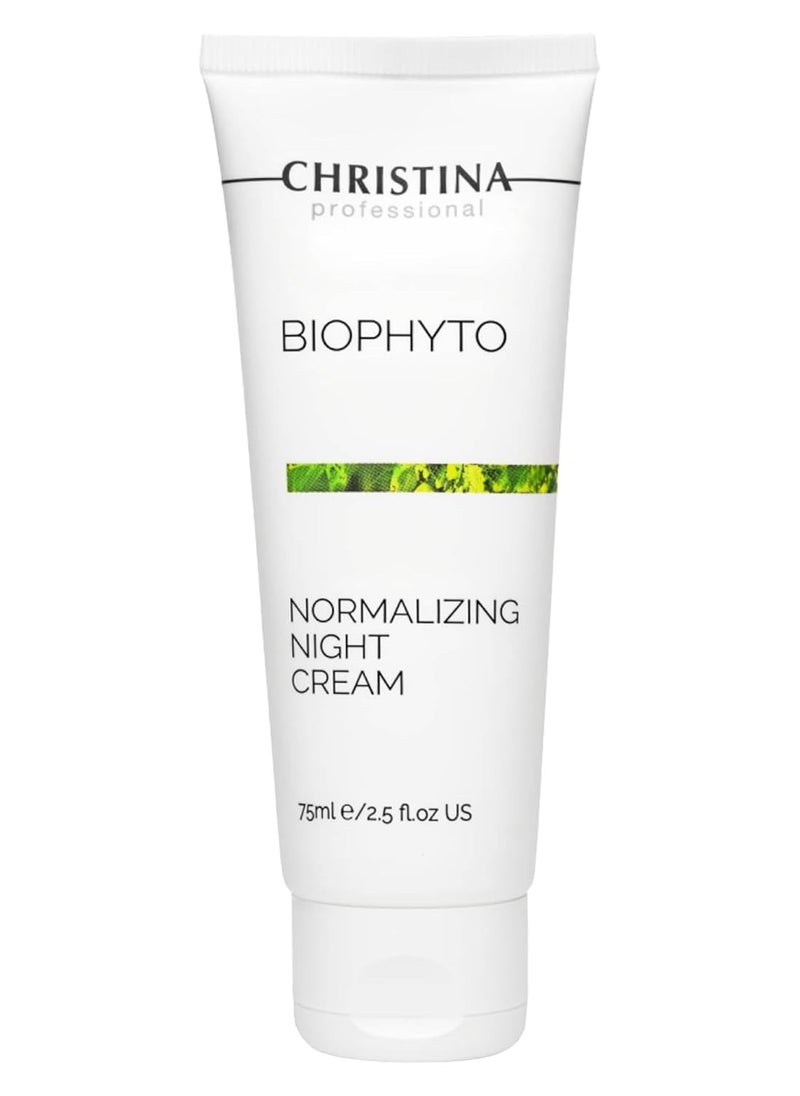 Bio Phyto Normalizing Night Cream with Hyaluronic Acid & Vitamin E | Stress Reducing& Barrier Strengthening Night Cream for Face for Oily & Combination Skin 75ml