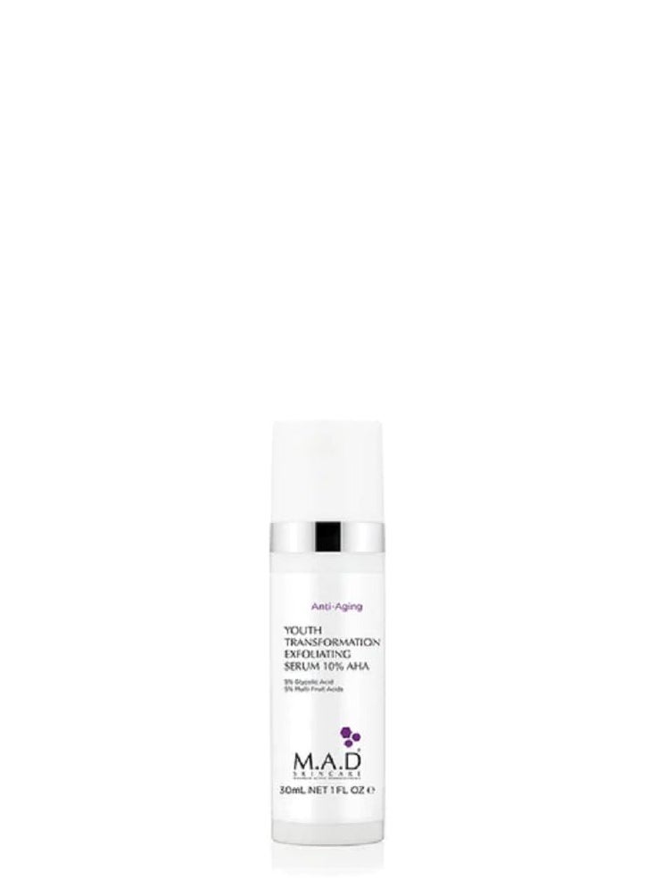 M.A.D Skincare Anti-Aging Youth Transformation Exfoliating Serum 10% AHA