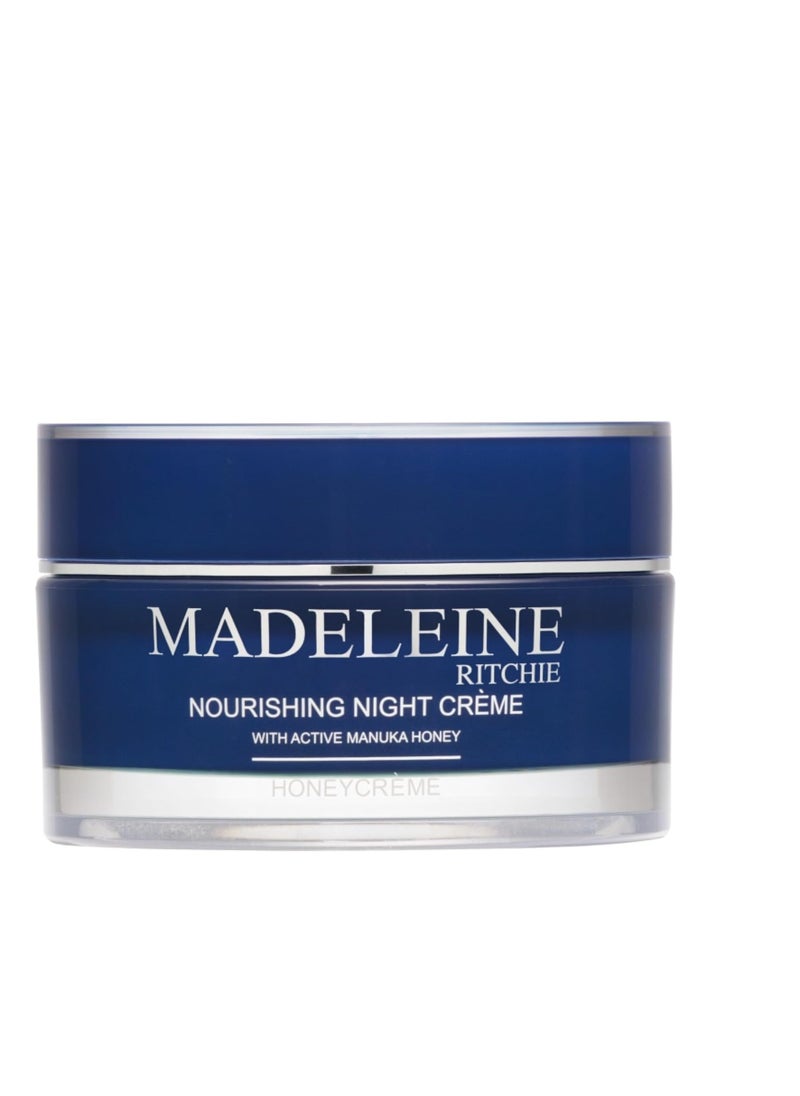 MADELEINE RITCHIE New Zealand HoneyCreme Nourishing Night Creme with Active Manuka Honey 3.4 fl.oz. Anti-Aging Night Firming Cream & Face Moisturizer