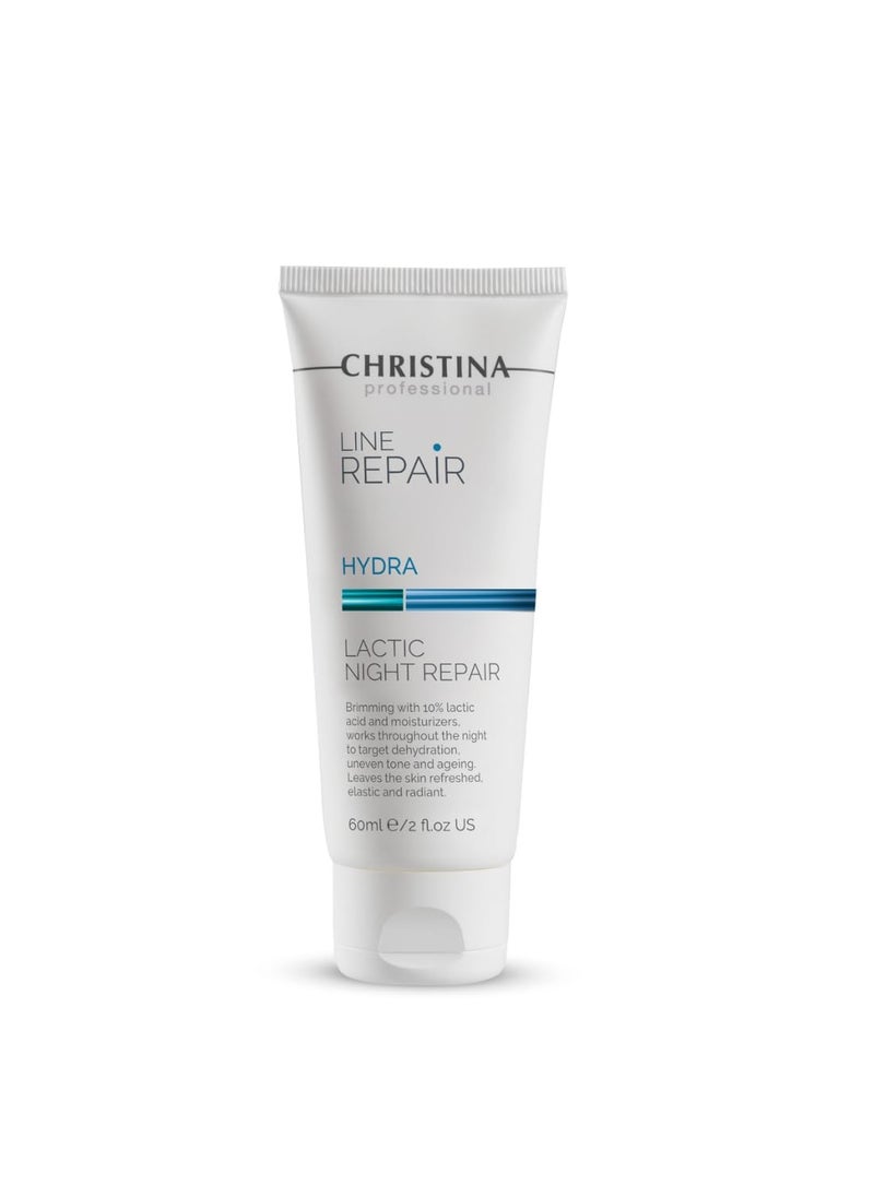 Line Repair Hydra Night Cream with Lactic Acid | Nighttime Bliss for Skin Alignment & Rejuvenation | Elasticity Boosting, Wrinkle Reducing Night Face Cream 60ml