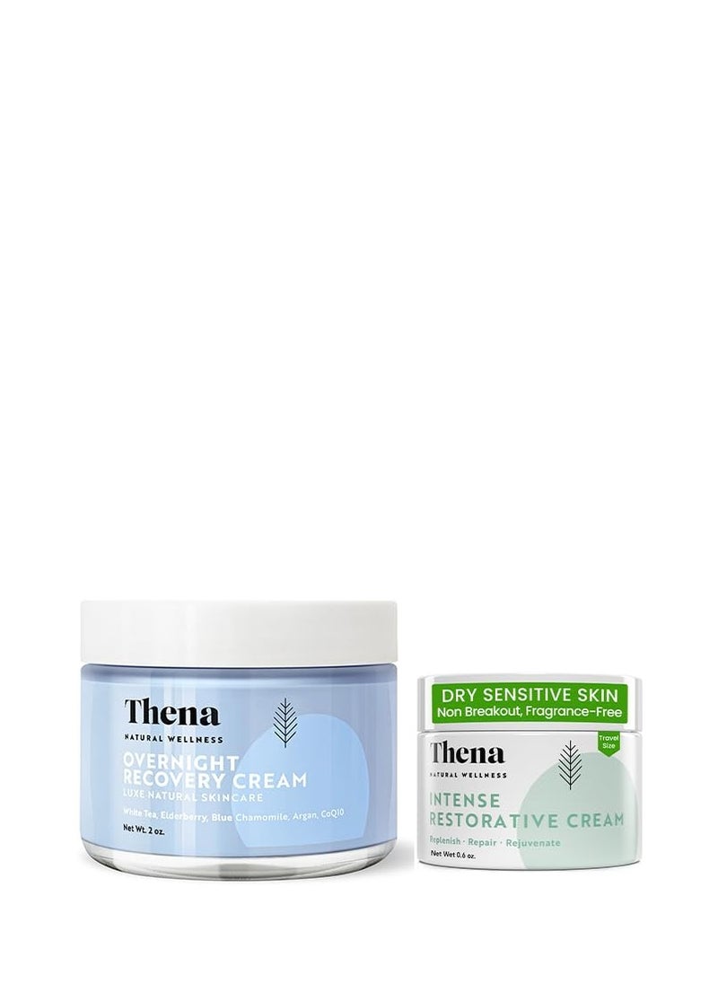 Thena Overnight Recovery Cream and Intense Restorative Cream Travel Size
