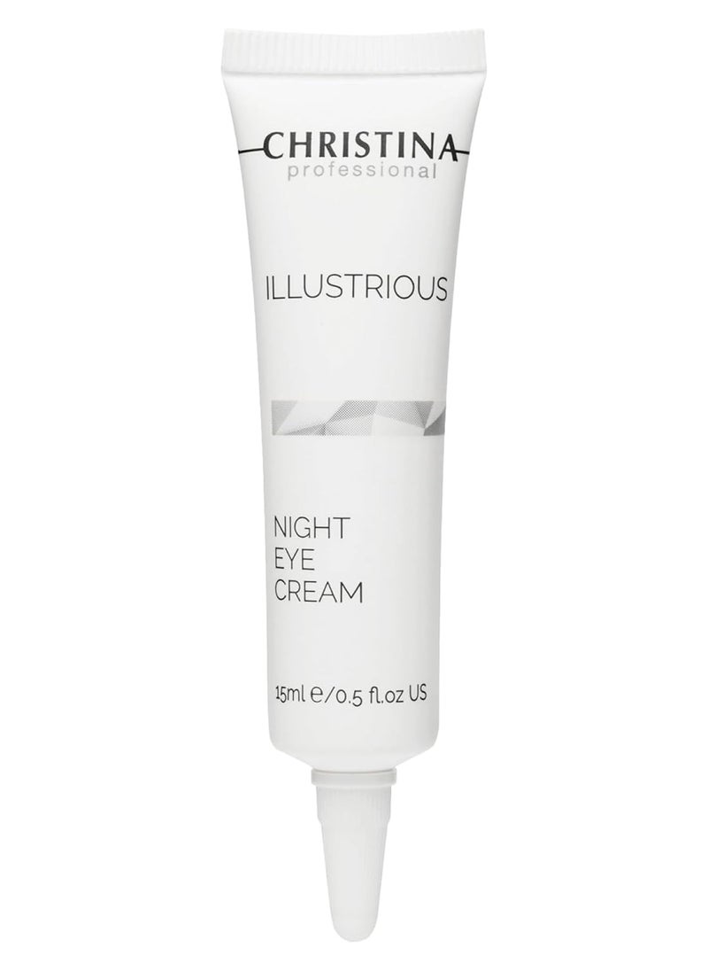 Illustrious Night Eye Cream with Retinol and Vitamin C | Under Eye Cream Revitalizes, Brightens, Nourishes the Skin | Night Cream for All Skin Types 15ml