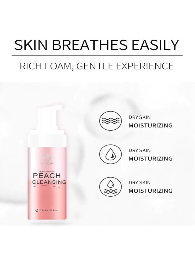 Skin Care Deep Cleaning Pore Cleaning Peach Cleansing Mousse 135ml
