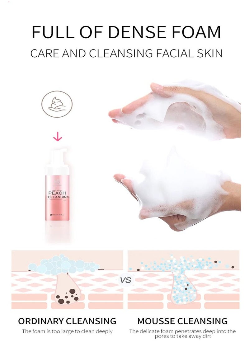 Skin Care Deep Cleaning Pore Cleaning Peach Cleansing Mousse 135ml