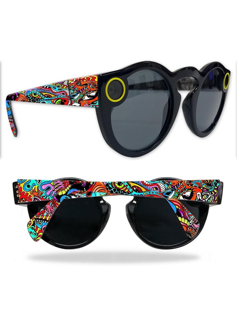 MightySkins Skin Compatible with Snapchat Snapchat Spectacles - Acid Trippy | Protective, Durable, and Unique Vinyl Decal wrap Cover | Easy to Apply, Remove, and Change Styles | Made in The USA