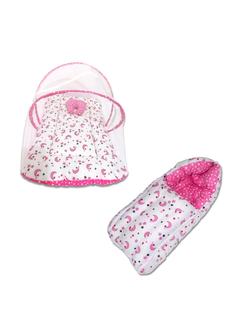 Oui Mama New Born Baby Bedding Set Mosquito Net Bed Sleeping Bag Combo for 06 Months